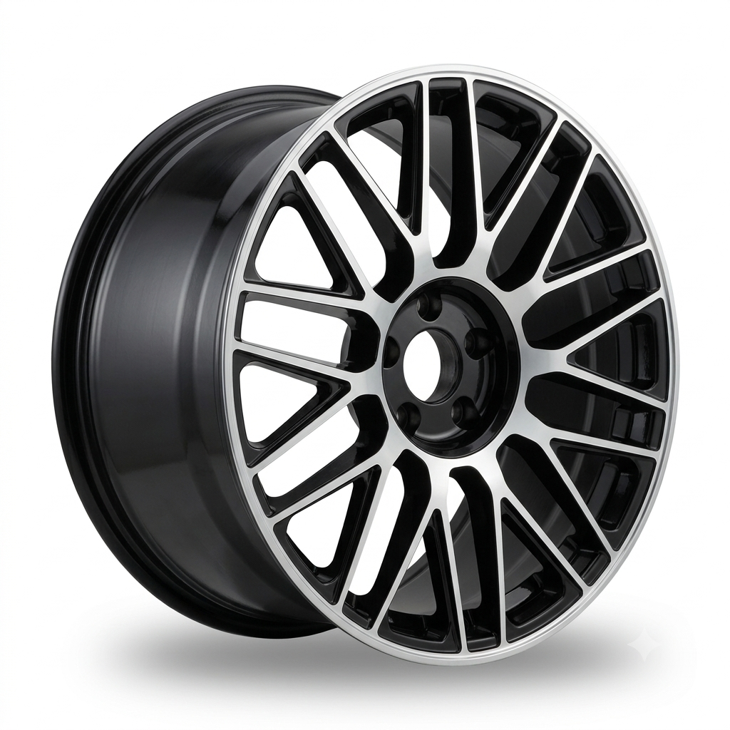 Mercedes 207BP Style | 19x8.5, 19x9.5 | Black Machine Face