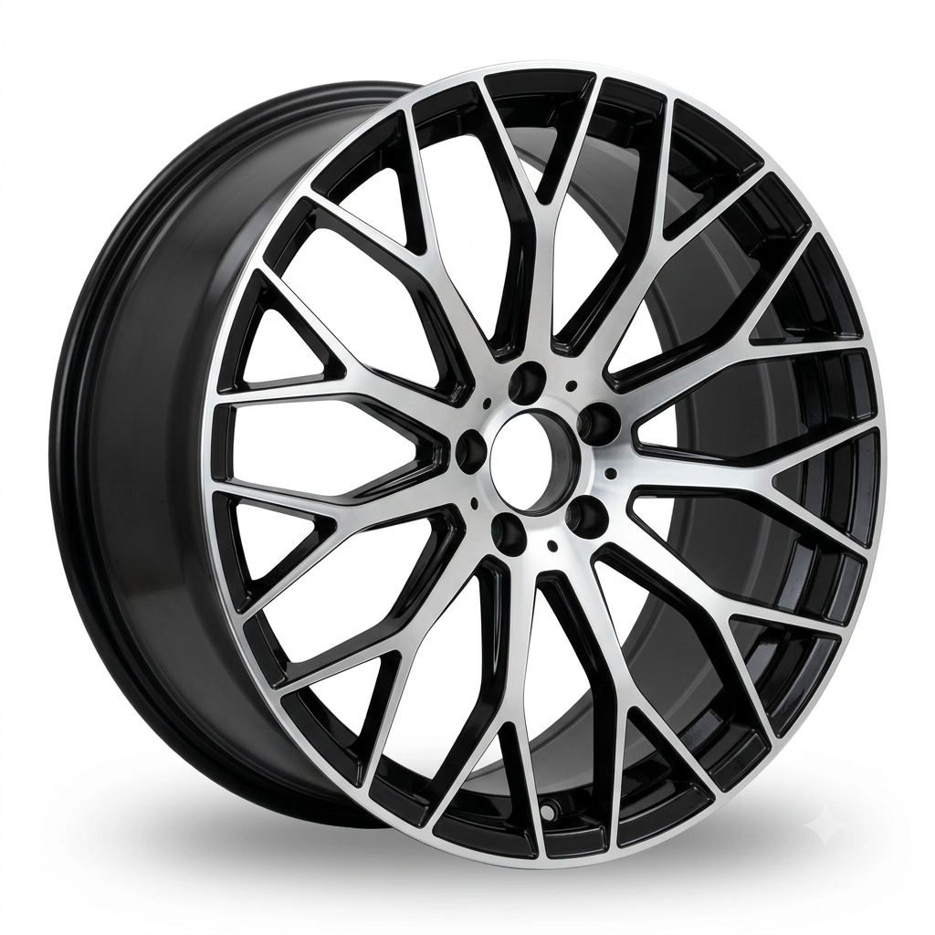 Mercedes C63/E63/S63 Style | 20x8.5, 20x9.5 | Black Machine Face